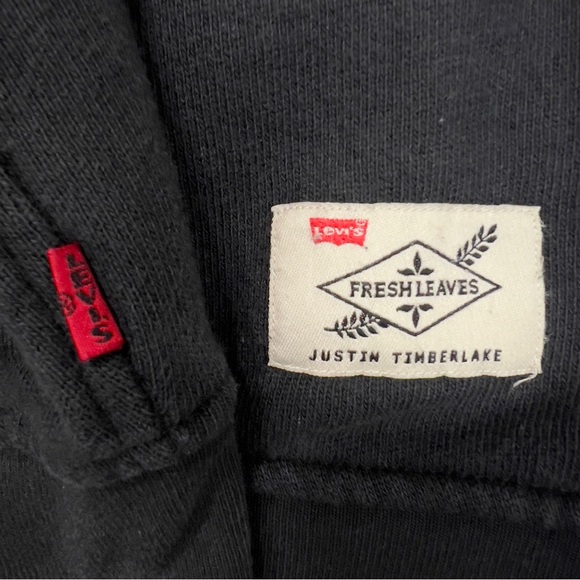 Levi’s Justin Timberlake Hoodie Fresh Leaves Collaboration Mens M Black & Red - Picture 7 of 17